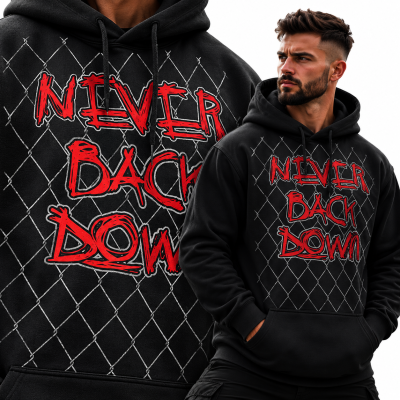 BLUZA Z KAPTUREM SPORTY WALKI  MMA FIGHTER BLACK